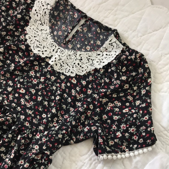 Maternity/Nursing Black Floral Maxi Dress 🖤 - Picture 5 of 7